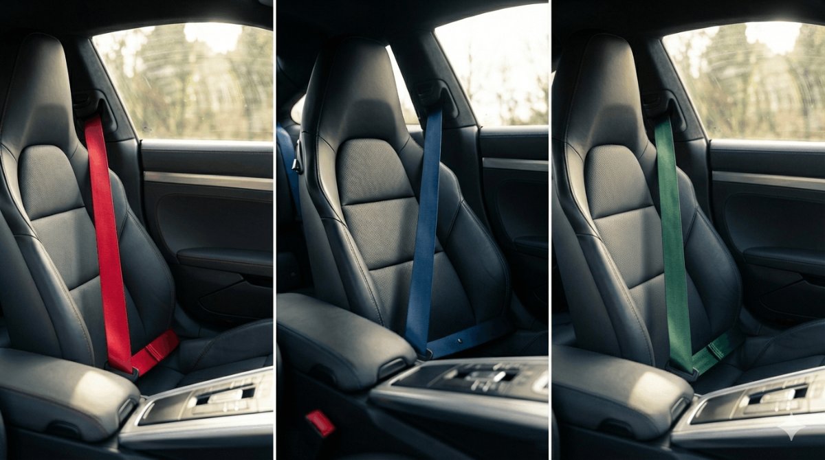 🧵 Cum alegi culoarea perfectă pentru centurile auto personalizate – Ghid complet pentru interiorul mașinii tale